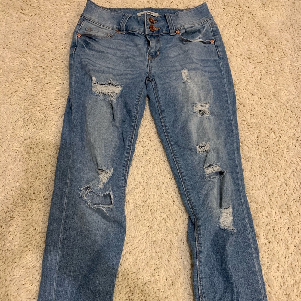 Light wash ripped jeans